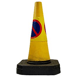 1-Piece No Parking Traffic Cone Front