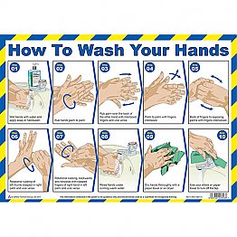 How To Wash Your Hands Poster A3