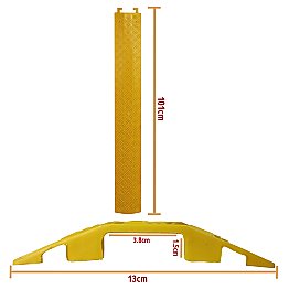 Cable Protector Ramp - Yellow Measurements