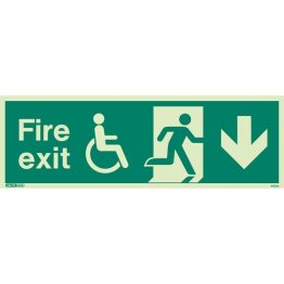 Wheelchair Fire Exit Down 4033