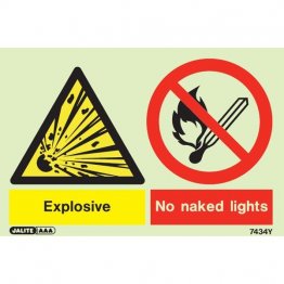 Warning Explosive No Naked Lights 7434