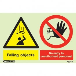 Warning Falling Objects No Entry Unauthorized Personnel 7504