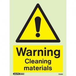 Warning Cleaning Materials 7526