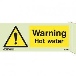 Wall Mount Warning Hot Water 7550