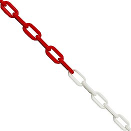 5m Red & White Plastic Barrier Chain